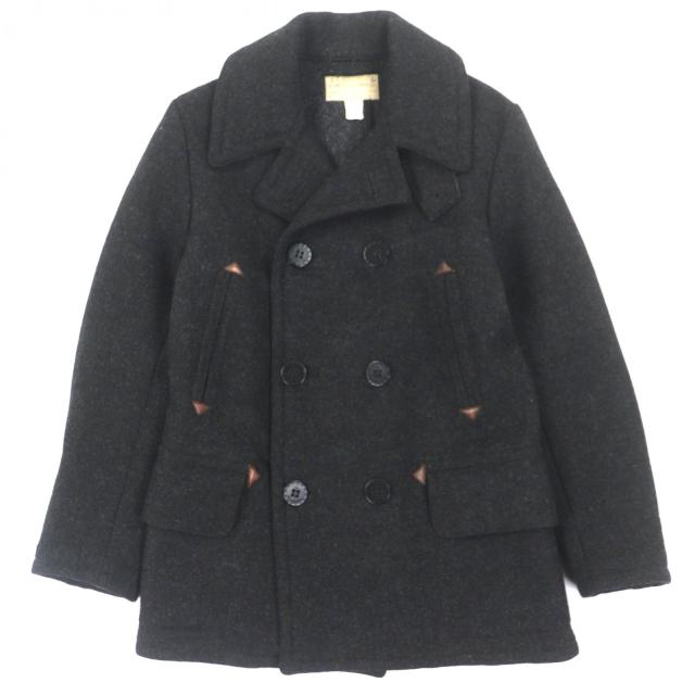 美品▽RRL ダブルアールエル DOUBLE FACED WOOL P-COAT ウール100 