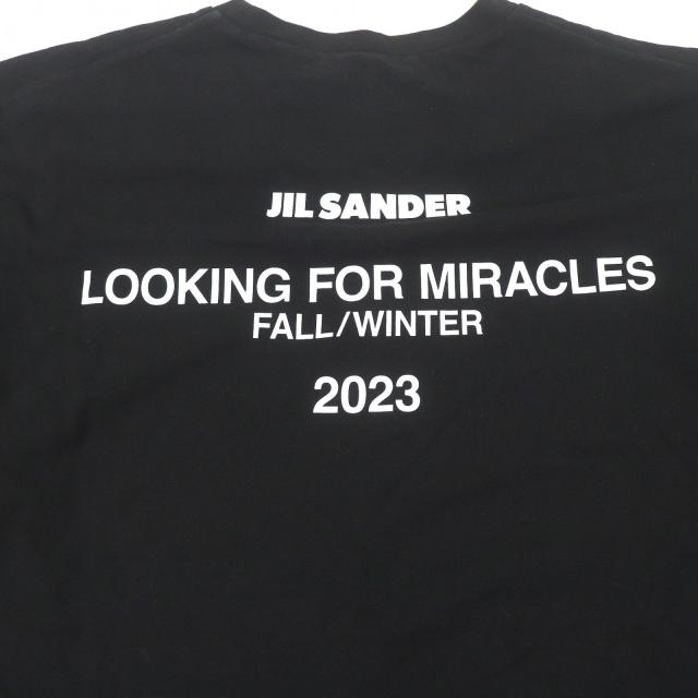 美品□JIL SANDER ジルサンダー J61GC0002 コットン100％ ドッキングデザイン 半袖Ｔシャツ ブラック イエロー 46 イタリア製 正規品_3