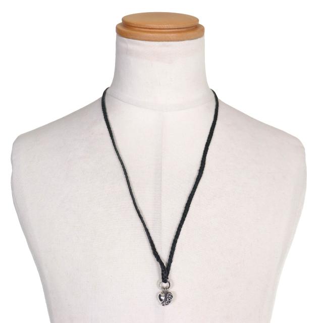 極美品△CHROME HEARTS クロムハーツ ハートチャーム レザーブレード 