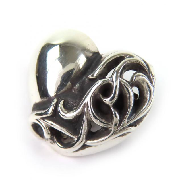 美品△CHROME HEARTS クロムハーツ HAIRBAND  ハート コンチョ ヘアゴム ヘアアクセサリー シルバー925  総重量15.0g メンズ 大人気_1