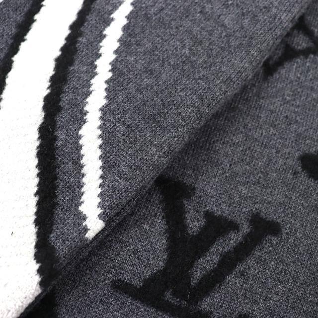 極美品△LOUIS VUITTON ルイヴィトン 2025年製 M97784 マフラー グラフィック フラワー ウール コットン フリンジ 正規品_3