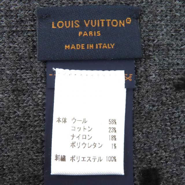 極美品△LOUIS VUITTON ルイヴィトン 2025年製 M97784 マフラー グラフィック フラワー ウール コットン フリンジ 正規品_7