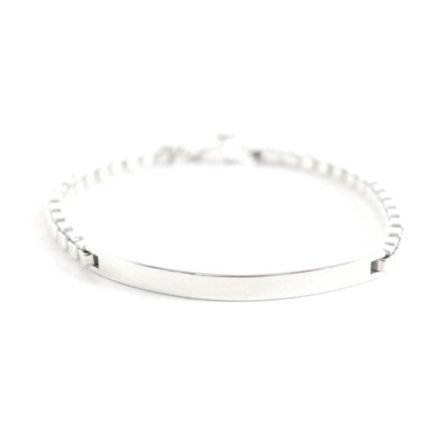 極美品★TIFFANY&amp;Co. ティファニー ベネチアンリンクID ブレスレット AG925 アクセサリー シルバー 重量21.5g メンズ