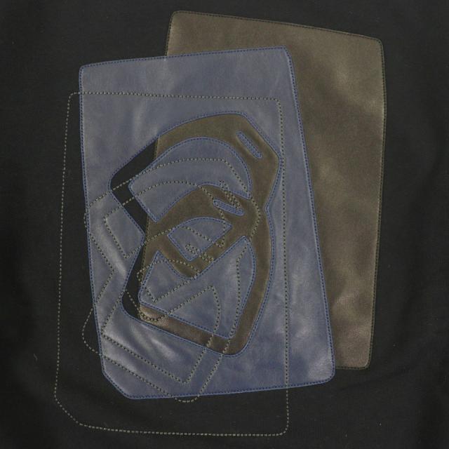 未使用品▽HERMES エルメス ETRIERS DECALES レザー使 クルーネック 裏