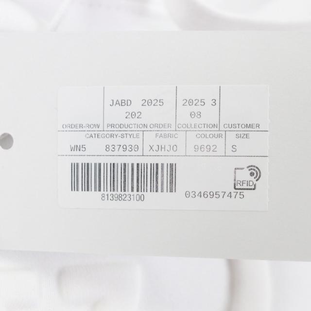 未使用品▼GUCCI グッチ 2025年製 837930 コットン100% エンボスダブルG プルオーバー パーカー ホワイト S イタリア製 正規品 メンズ_9