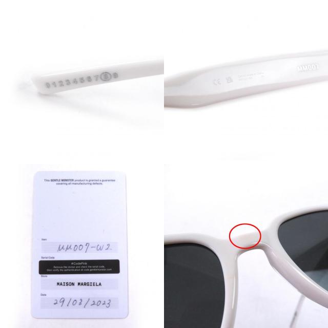 美品□MAISON MARGIELA 8 GentleMonster メゾンマルジェラ 8 ジェントルモンスター MM007 ウェリントン サングラス ホワイト 53□22-144_9