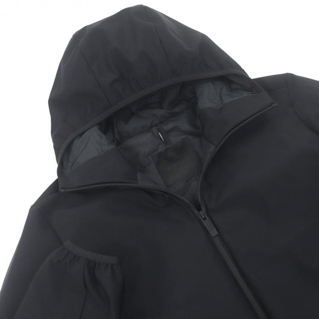 美品□MONCLER モンクレール 2024年製 CHALVES GIUBBOTTO ロゴワッペン フーデッド ライト ダウンジャケット ブラック 1 正規品 メンズ_1