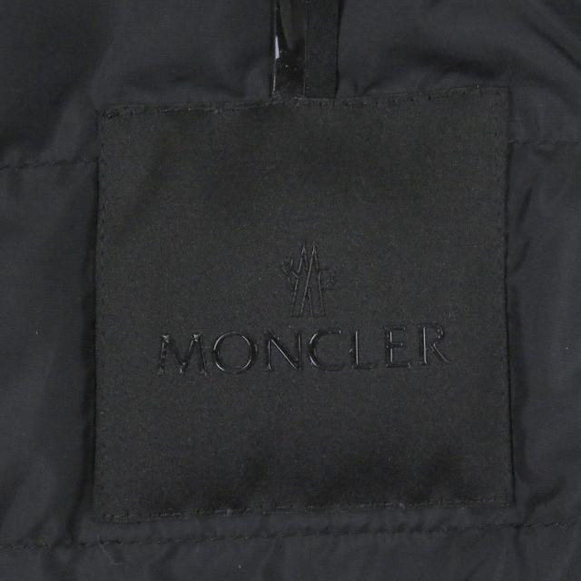 美品□MONCLER モンクレール 2024年製 CHALVES GIUBBOTTO ロゴワッペン フーデッド ライト ダウンジャケット ブラック 1 正規品 メンズ_6