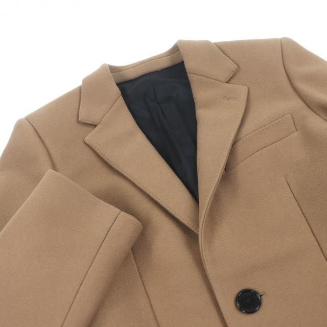 美品□CELINE セリーヌ 2M257758E カシミヤ30％ ロゴボタン チェスターコート ロングコート ブラウン 44 イタリア製 正規品 メンズ_1