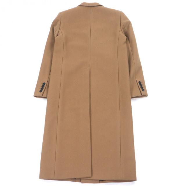 美品□CELINE セリーヌ 2M257758E カシミヤ30％ ロゴボタン チェスターコート ロングコート ブラウン 44 イタリア製 正規品 メンズ_3