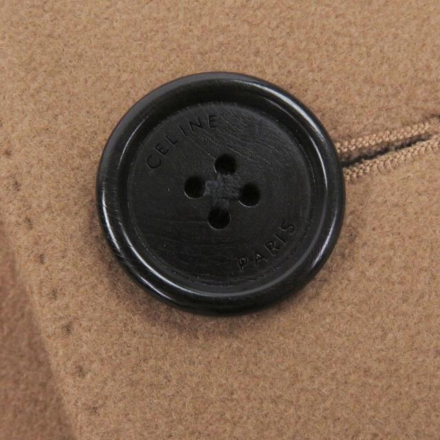美品□CELINE セリーヌ 2M257758E カシミヤ30％ ロゴボタン チェスターコート ロングコート ブラウン 44 イタリア製 正規品 メンズ_4