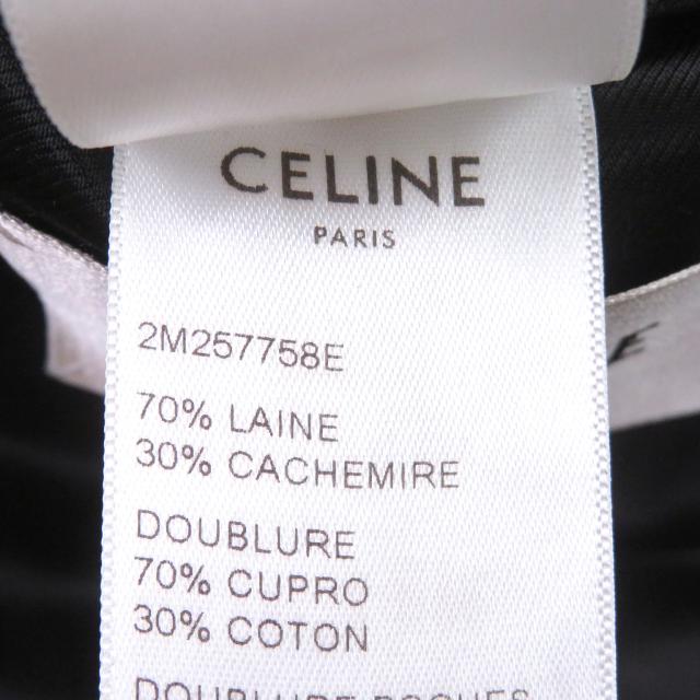 美品□CELINE セリーヌ 2M257758E カシミヤ30％ ロゴボタン チェスターコート ロングコート ブラウン 44 イタリア製 正規品 メンズ_7