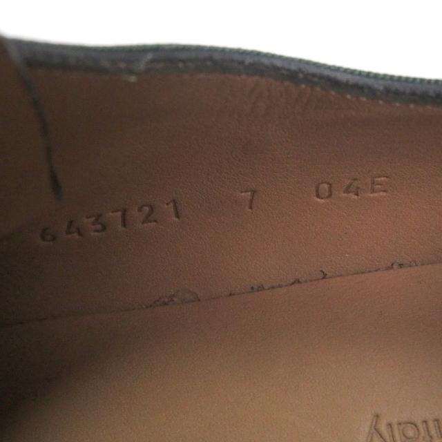 未使用品□GUCCI グッチ 643721 レザー ウェブストライプ チロリアンシューズ デッキシューズ ブラック 7 箱・保存袋付き イタリア製