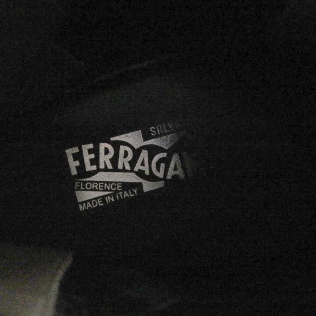 美品□Salvatore Ferragamo サルヴァトーレフェラガモ レザー ガンチーニ シルバー金具 レースアップ アンクルブーツ 黒 8.5 イタリア製_6