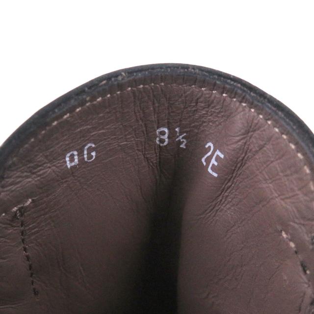 美品□Salvatore Ferragamo サルヴァトーレフェラガモ レザー ガンチーニ シルバー金具 レースアップ アンクルブーツ 黒 8.5 イタリア製_7