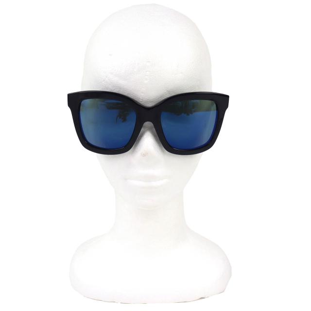 美品△THOM BROWNE トムブラウン TB-501-E-T-NVY-WHT-54-AF サングラス アイウェア ネイビー ホワイト 54□21-148 日本製 メンズ_1