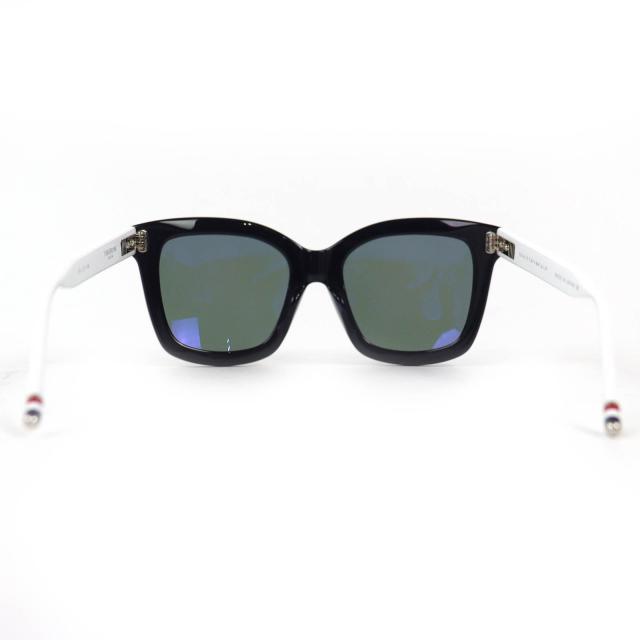 美品△THOM BROWNE トムブラウン TB-501-E-T-NVY-WHT-54-AF サングラス アイウェア ネイビー ホワイト 54□21-148 日本製 メンズ_4