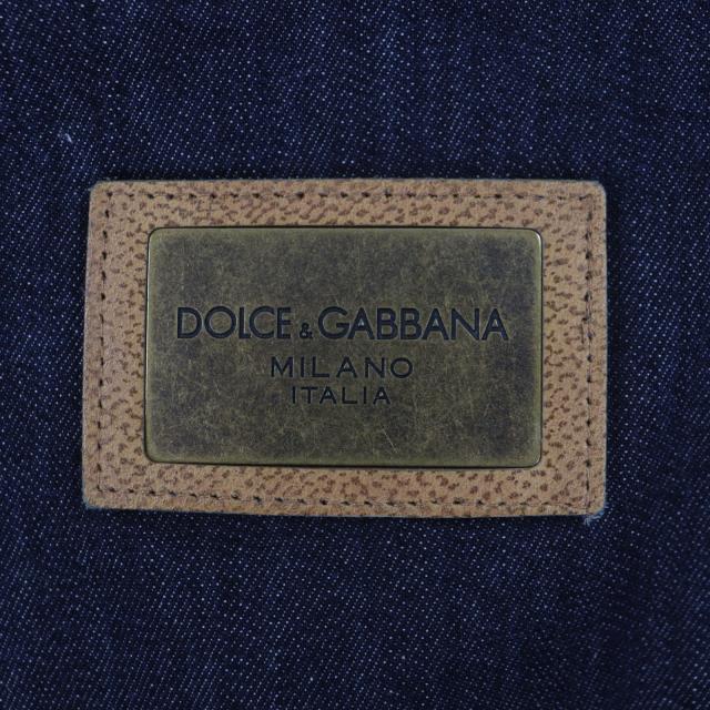 極美品▼DOLCE&amp;GABBANA ドルチェ＆ガッバーナ G5GB1D 黒タグ ロングスリーブ デニム 長袖シャツ インディゴ アイスブルー 42 正規品_5