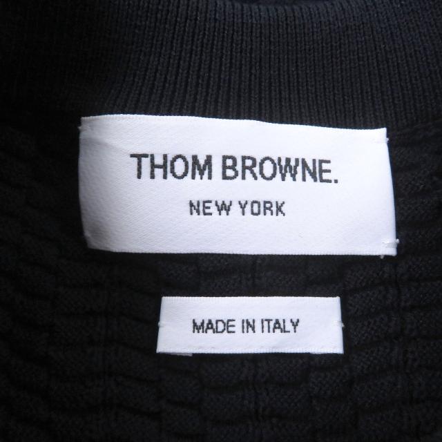 未使用品□THOM BROWNE トムブラウン MKA384A-Y3009415 トリコロール プルオーバー セーター ネイビー 2 イタリア製 正規品 メンズ
