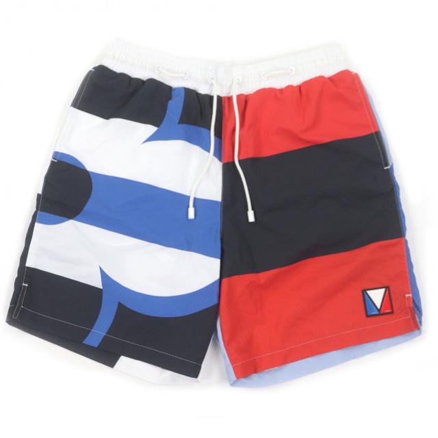 未使用品□LOUIS VUITTON ルイヴィトン 24AW 37th americas cup ガストンV ショートスイムパンツ マルチカラー M イタリア製 正規品