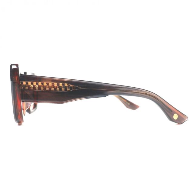 未使用品▼DITA ディータ DTS739 LEVELE スクエア アジアンフィット サングラス クリアブラウン 52□21-144 デモレンズ_2