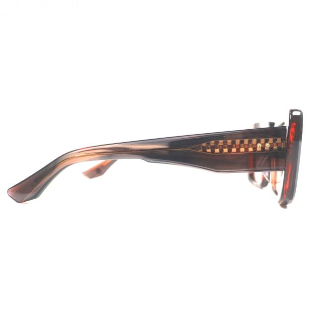 未使用品▼DITA ディータ DTS739 LEVELE スクエア アジアンフィット サングラス クリアブラウン 52□21-144 デモレンズ_3