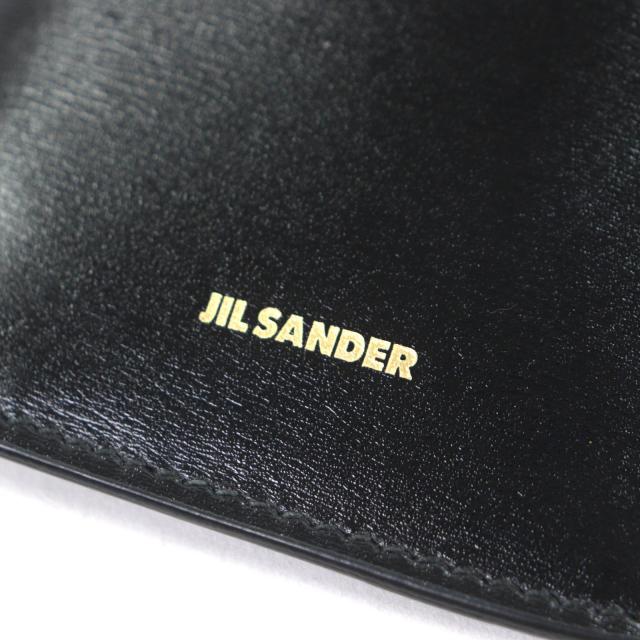極美品▼JIL SANDER ジルサンダー GIRO PHONE CASE レザー ロゴプリント ショルダー 携帯ケース ブラック イタリア製 メンズ レディース_8