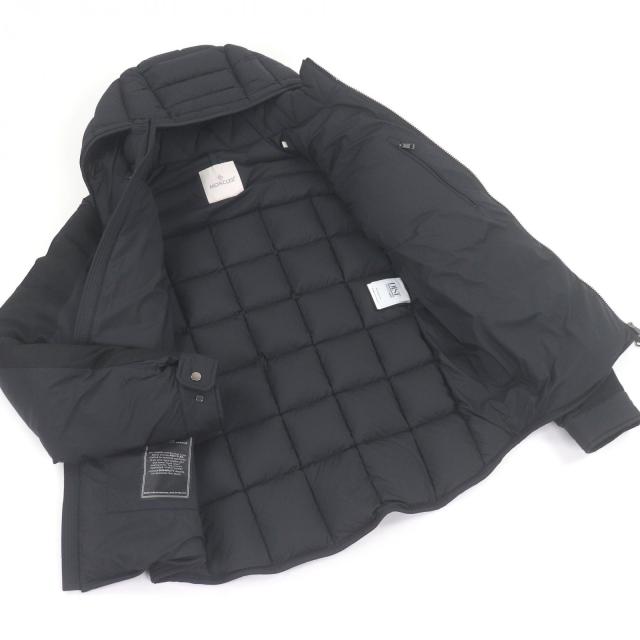 極美品□MONCLER モンクレール 24AW BARBUSTEL GIUBBOTTO レザーロゴ