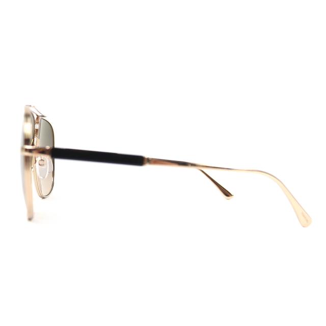 美品△TOM FORD トムフォード TF669 28B Jude ジュード ツーブリッジ サングラス ゴールド ブラック 60□15 145 箱・ケース付き 伊製_3