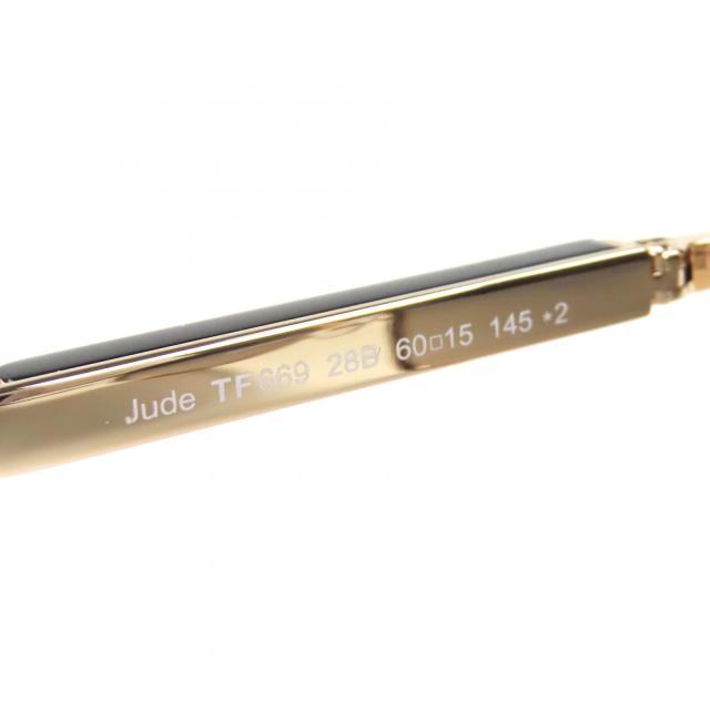 美品△TOM FORD トムフォード TF669 28B Jude ジュード ツーブリッジ サングラス ゴールド ブラック 60□15 145 箱・ケース付き 伊製_8