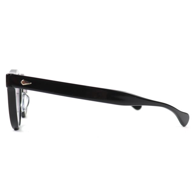 美品△JULIUS TART OPTICAL ジュリアスタートオプティカル HAROLD ハロルド ボストン メガネ 眼鏡 アイウェア ブラック シルバー 度入り