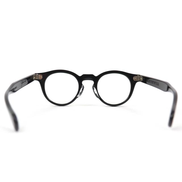 美品△JULIUS TART OPTICAL ジュリアスタートオプティカル HAROLD ハロルド ボストン メガネ 眼鏡 アイウェア ブラック シルバー 度入り