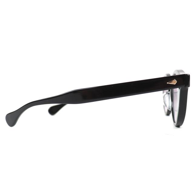 美品△JULIUS TART OPTICAL ジュリアスタートオプティカル HAROLD ハロルド ボストン メガネ 眼鏡 アイウェア ブラック シルバー 度入り