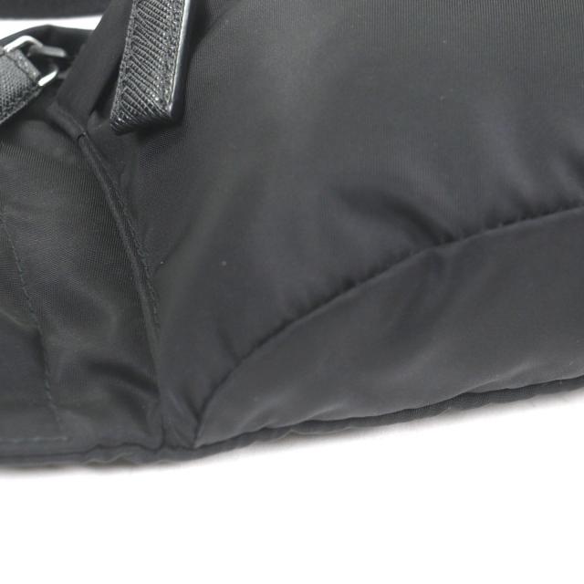 美品□PRADA プラダ 2VL132 トライアングルロゴ 三角プレート ウエストポーチ ショルダーバッグ ボディバッグ ブラック メンズオススメ_4