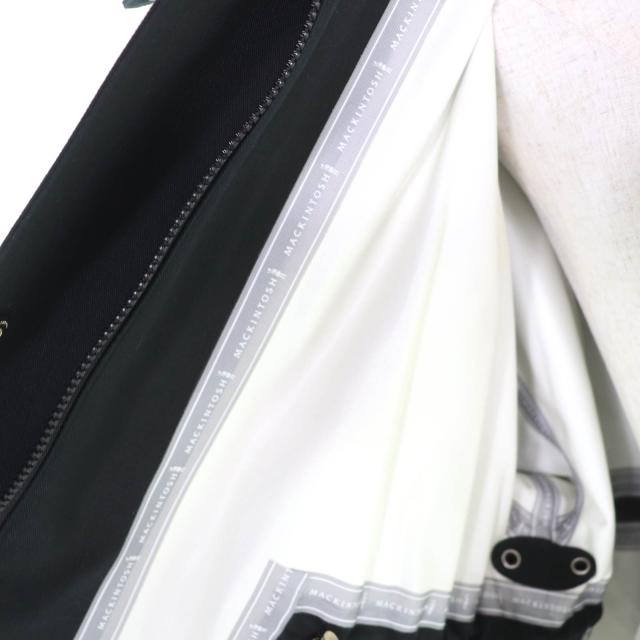 美品★Mackintosh マッキントッシュ L222HI1021COTI フェイクファー・フード付 ゴム引き コート ブラック 8 日本製 正規品 レディース_4