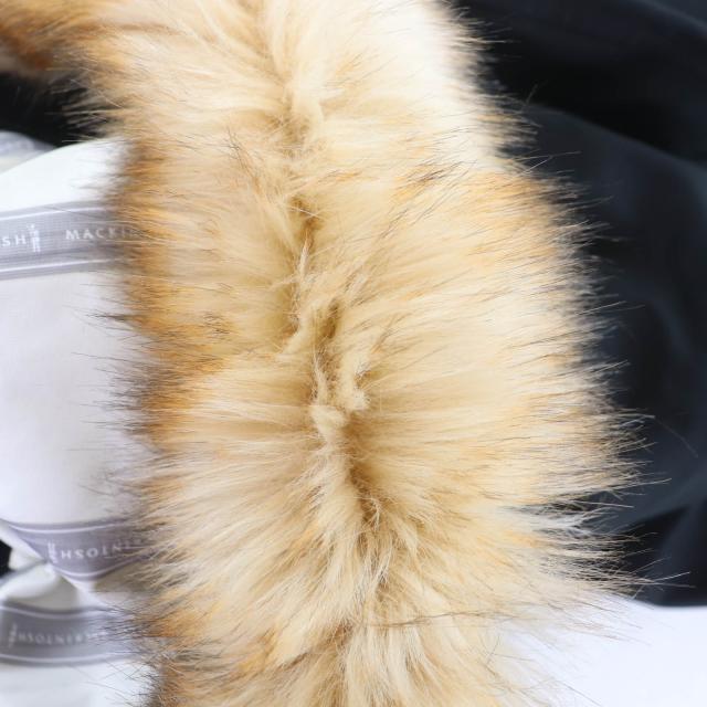 美品★Mackintosh マッキントッシュ L222HI1021COTI フェイクファー・フード付 ゴム引き コート ブラック 8 日本製 正規品 レディース_5