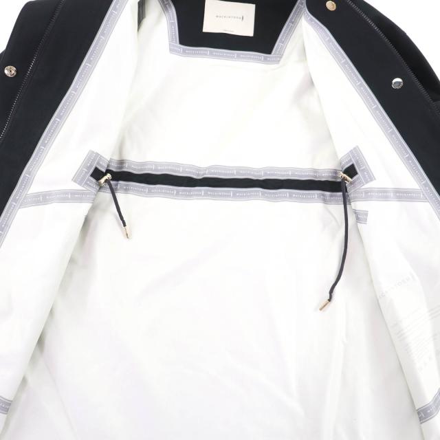 美品★Mackintosh マッキントッシュ L222HI1021COTI フェイクファー・フード付 ゴム引き コート ブラック 8 日本製 正規品 レディース_6