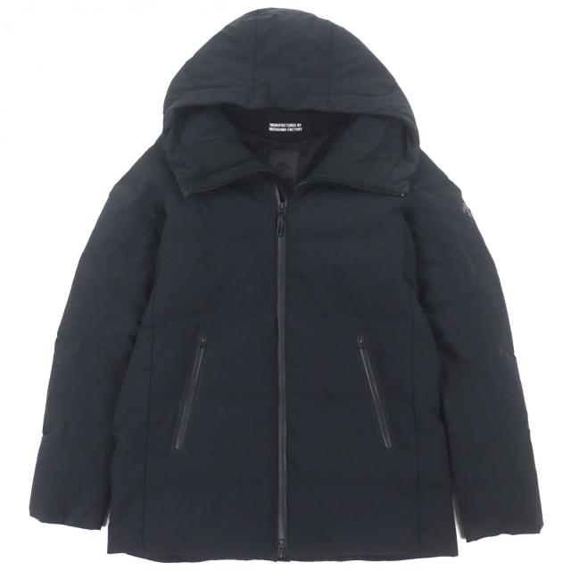 良品▼DESCENTE デサント DIA3673U オルテライン 水沢ダウン フーデッド ダブルジップアップ ダウンコート ブラック S 正規品 メンズ