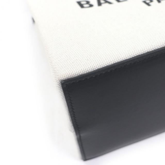 極美品□BALENCIAGA バレンシアガ 759941 DUTY FREE TOTE S キャンバス レザー チェーンショルダー ハンドバッグ ライトベージュ 伊製_5
