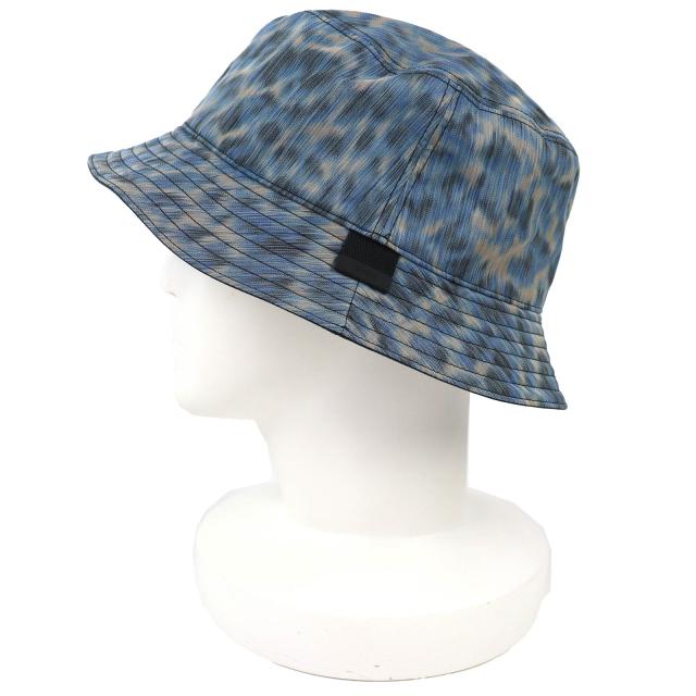 未使用品△DIOR Parley ディオールオム パーレイ 293C906D5547 レオパード柄 バケットハット 帽子 ブルー系 M イタリア製 正規品 メンズ_1