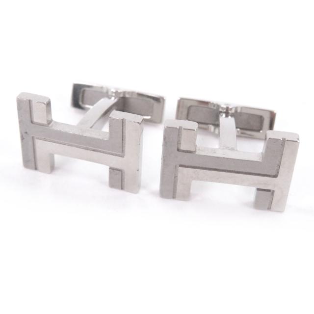 美品□HERMES エルメス Hロゴデザイン カフスボタン カフリンクス