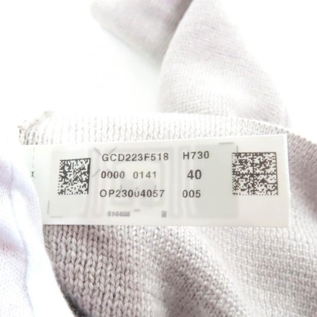 極美品★FABIANA FILIPPI ファビアナ フィリッピ GCD223F518H730 メリノウール100％ スタッズ付 ノーカラー ニット ジャケット 40 正規品_8