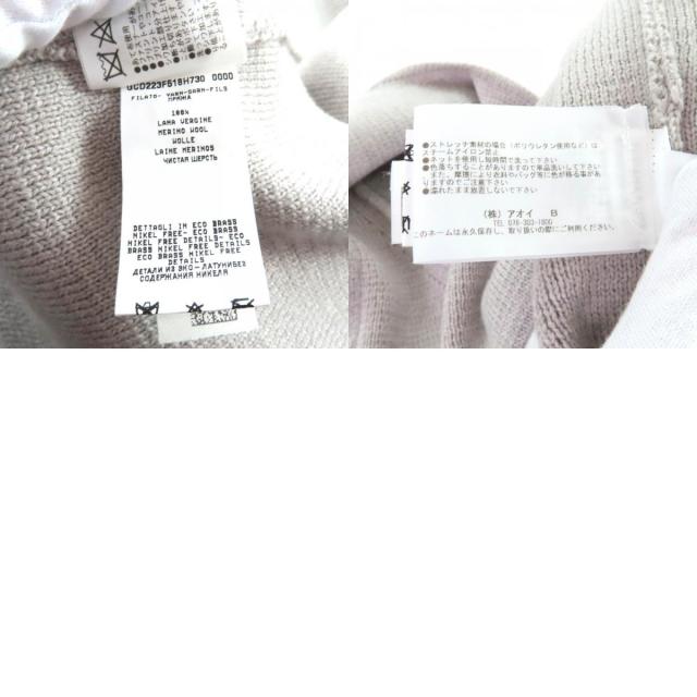 極美品★FABIANA FILIPPI ファビアナ フィリッピ GCD223F518H730 メリノウール100％ スタッズ付 ノーカラー ニット ジャケット 40 正規品_9