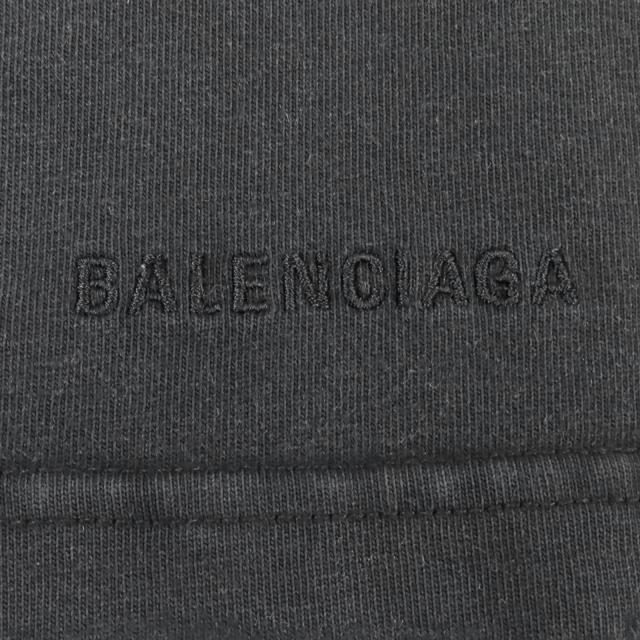 美品△BALENCIAGA バレンシアガ 21SS 670943 コットン100％ ラムシュタイン 世界400着限定 ヴィンテージ加工 半袖Ｔシャツ 黒 XXS 正規品_4