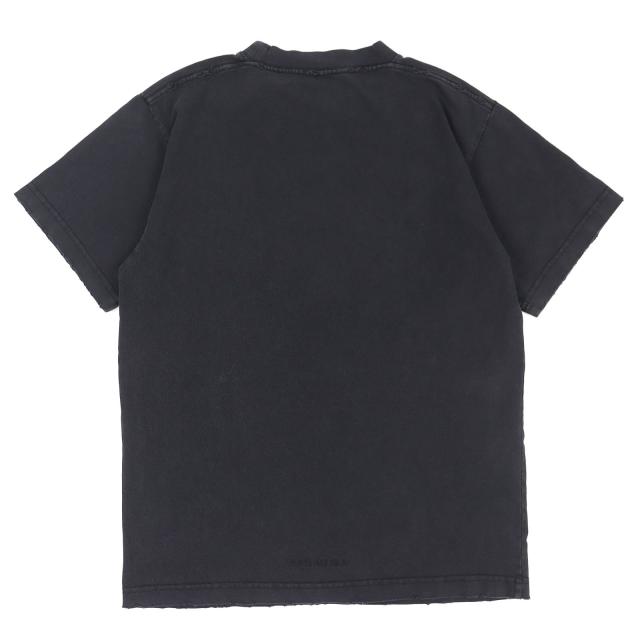 美品△BALENCIAGA バレンシアガ 21SS 670943 コットン100％ ラムシュタイン 世界400着限定 ヴィンテージ加工 半袖Ｔシャツ 黒 XXS 正規品_1
