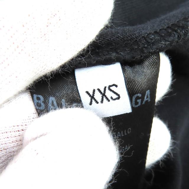美品△BALENCIAGA バレンシアガ 21SS 670943 コットン100％ ラムシュタイン 世界400着限定 ヴィンテージ加工 半袖Ｔシャツ 黒 XXS 正規品_6