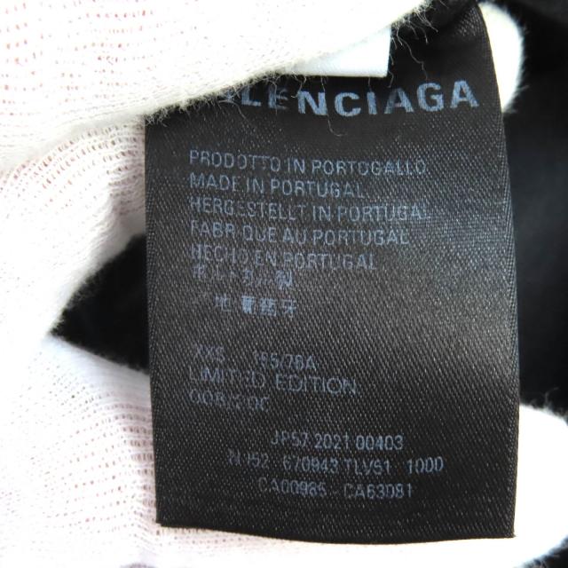 美品△BALENCIAGA バレンシアガ 21SS 670943 コットン100％ ラムシュタイン 世界400着限定 ヴィンテージ加工 半袖Ｔシャツ 黒 XXS 正規品_7