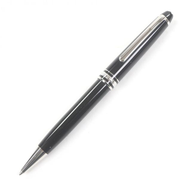 未使用品□MONTBLANC モンブラン マイスターシュテュック クラシック プラチナライン ボールペン ブラック ドイツ製 メンズ 筆記確認済み_1