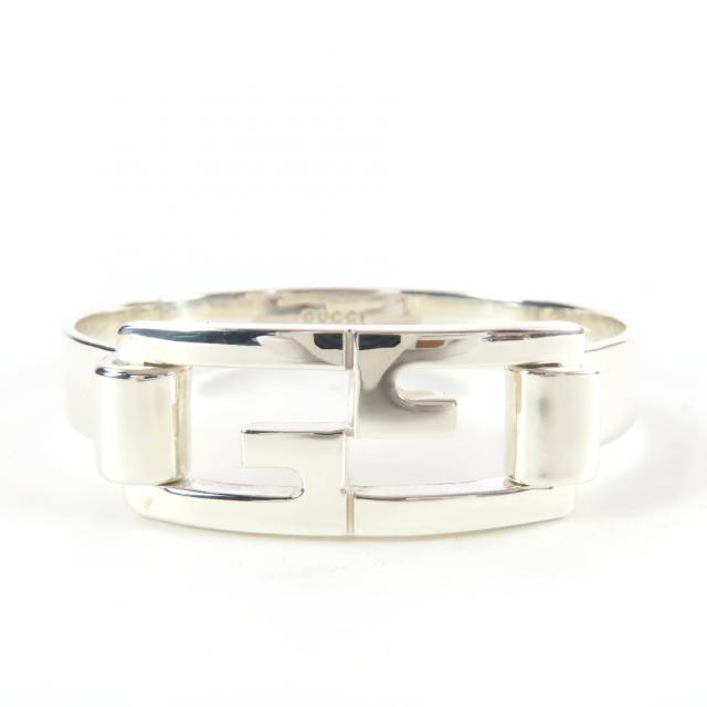 美品☆GUCCI グッチ AG925 GG バングル ブレスレット アクセサリー シルバー イタリア製 重量41.8g レディース メンズ