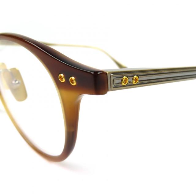 極美品△DITA ディータ DTX148 ASH(＋) ボストン メガネ 眼鏡 アイウェア ブラウンデミ アンティークゴールド 47□21-148